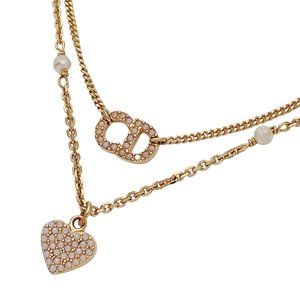 DIOR Gold Pearl Necklace